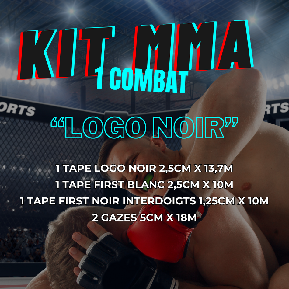 KIT MMA 1 COMBAT - "LOGO NOIR"