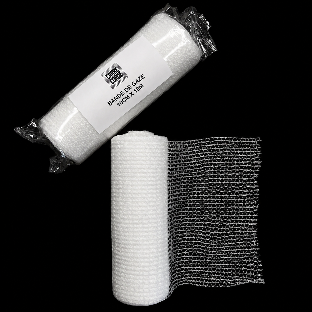 VENTE EN GROS : Bande Gaze 10cm x 10m par 30/50/100