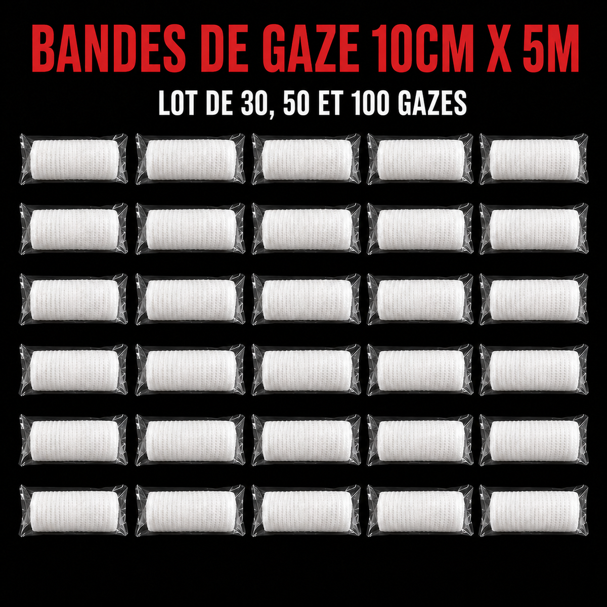 Gauze bandage 10cm x 5m 