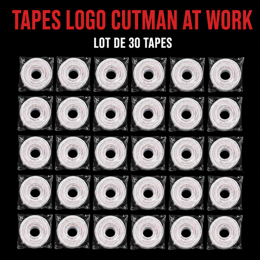 VENTE EN GROS : TAPE "CUTMAN AT WORK / FIGHTER READY" 2,5CM X 13,7M par 30