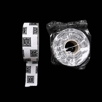 VENTE EN GROS : TAPE LOGO NOIR 2.5cm x 13.7m par 30